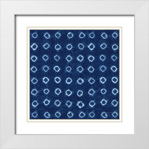 Shibori Square XI White Modern Wood Framed Art Print with Double Matting by Green, Nancy