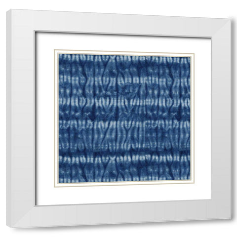 Shibori Square XIII White Modern Wood Framed Art Print with Double Matting by Green, Nancy