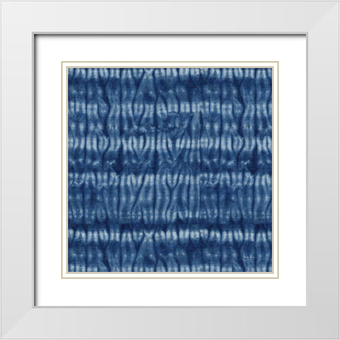 Shibori Square XIII White Modern Wood Framed Art Print with Double Matting by Green, Nancy