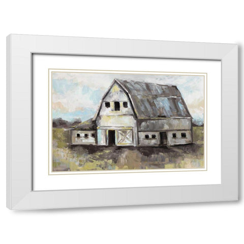 Tranquil Barn White Modern Wood Framed Art Print with Double Matting by Vertentes, Jeanette