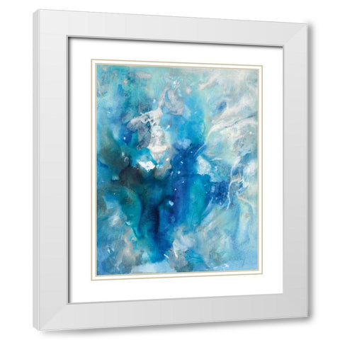 Plunge I White Modern Wood Framed Art Print with Double Matting by Nai, Danhui
