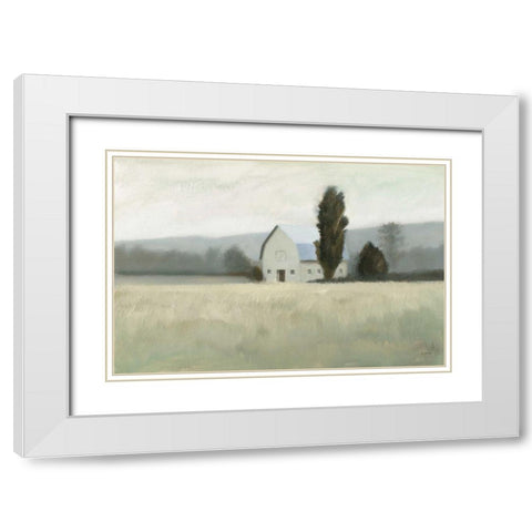 Quiet Valley White Modern Wood Framed Art Print with Double Matting by Wiens, James