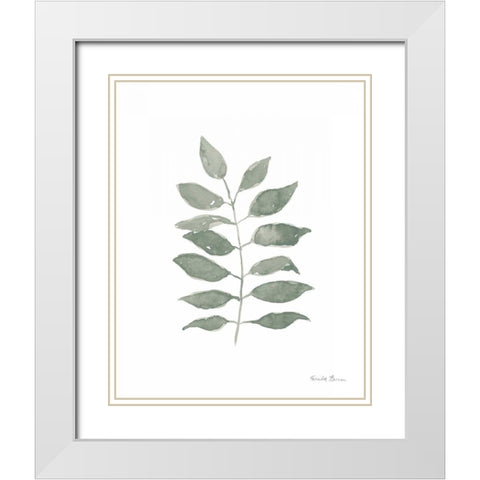 Fresh and Green IV Dark White Modern Wood Framed Art Print with Double Matting by Zaman, Farida