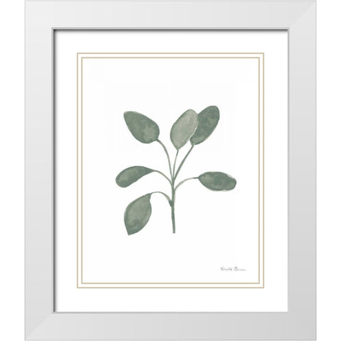Fresh and Green VII Dark White Modern Wood Framed Art Print with Double Matting by Zaman, Farida
