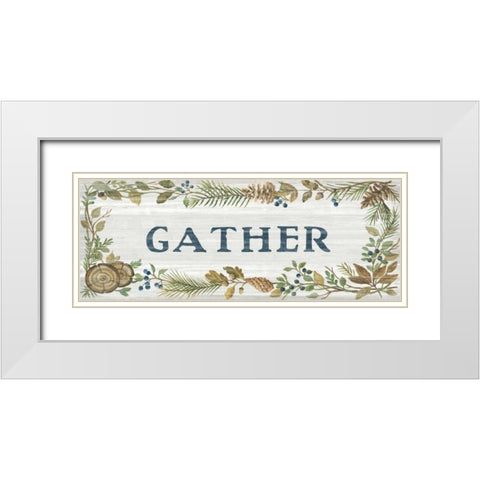 Lakeside Retreat III Gather White Modern Wood Framed Art Print with Double Matting by Vassileva, Silvia