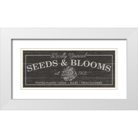 Flower Market II Dark Wood White Modern Wood Framed Art Print with Double Matting by Wild Apple Portfolio