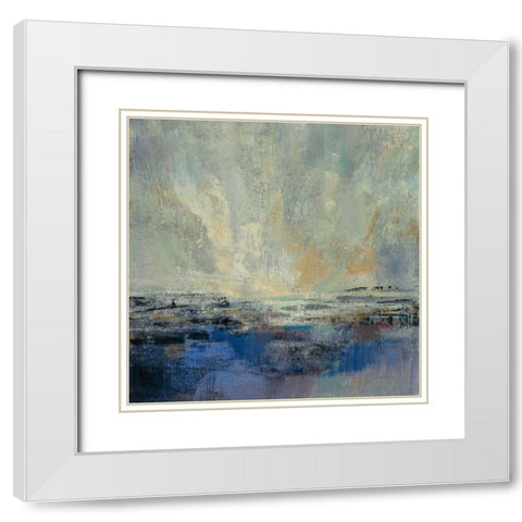 Coastal View II v2 White Modern Wood Framed Art Print with Double Matting by Vassileva, Silvia