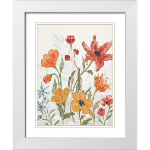 Spiced Petals II No Butterfly Crop White Modern Wood Framed Art Print with Double Matting by Penner, Janelle