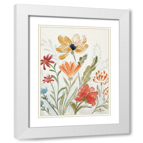 Spiced Petals III No Butterfly Crop White Modern Wood Framed Art Print with Double Matting by Penner, Janelle