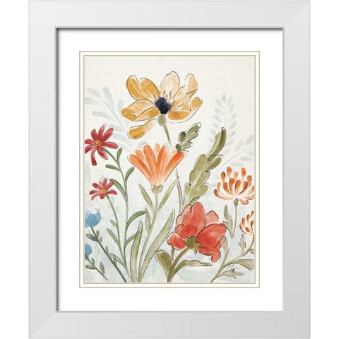 Spiced Petals III No Butterfly Crop White Modern Wood Framed Art Print with Double Matting by Penner, Janelle