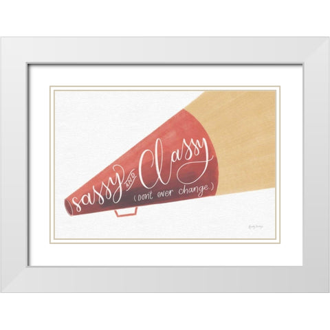 Sassy and Classy White Modern Wood Framed Art Print with Double Matting by Thorns, Becky