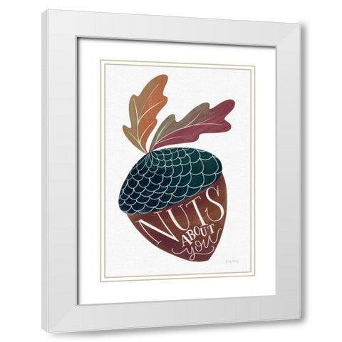 Nuts About You White Modern Wood Framed Art Print with Double Matting by Thorns, Becky