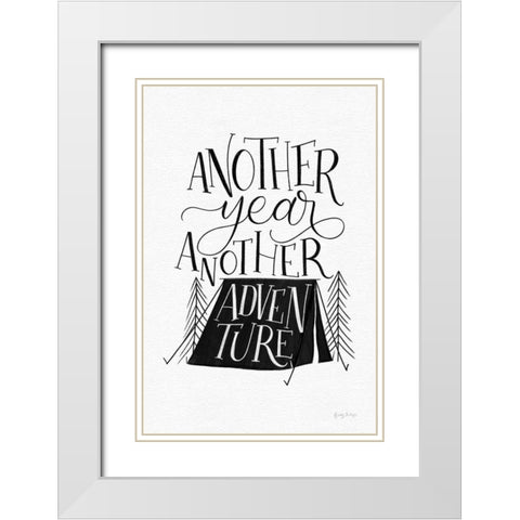 Adventure BW White Modern Wood Framed Art Print with Double Matting by Thorns, Becky