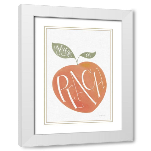 You are a Peach White Modern Wood Framed Art Print with Double Matting by Thorns, Becky