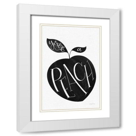 You are a Peach BW White Modern Wood Framed Art Print with Double Matting by Thorns, Becky