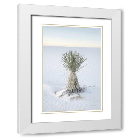 Yucca in White Sands National Monument White Modern Wood Framed Art Print with Double Matting by Majchrowicz, Alan