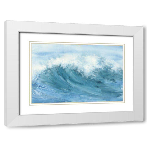 In the Blue I White Modern Wood Framed Art Print with Double Matting by Paschke, Chris