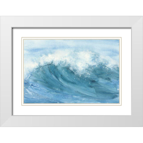 In the Blue I White Modern Wood Framed Art Print with Double Matting by Paschke, Chris