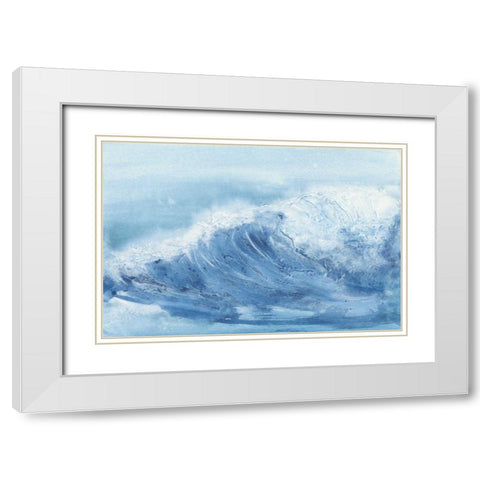 In the Blue III White Modern Wood Framed Art Print with Double Matting by Paschke, Chris