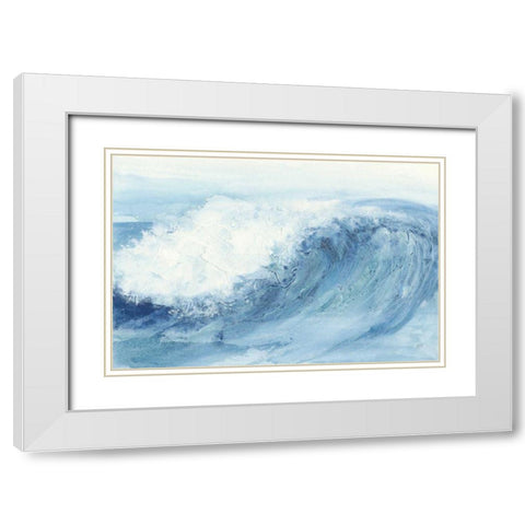 In the Blue V White Modern Wood Framed Art Print with Double Matting by Paschke, Chris