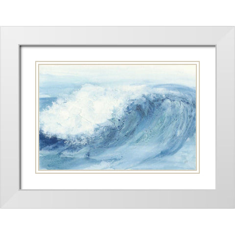 In the Blue V White Modern Wood Framed Art Print with Double Matting by Paschke, Chris