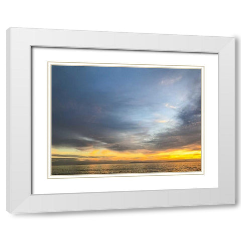 Golden Ocean White Modern Wood Framed Art Print with Double Matting by Goldstein, Ed