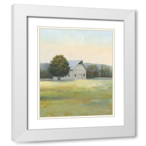 Morning Meadows II Crop White Modern Wood Framed Art Print with Double Matting by Wiens, James