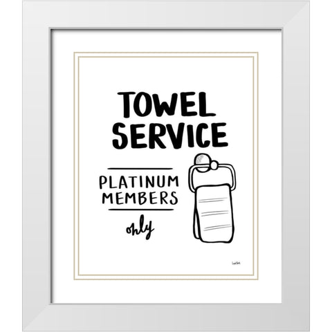 Bathroom Etiquette IV White Modern Wood Framed Art Print with Double Matting by York, Leah