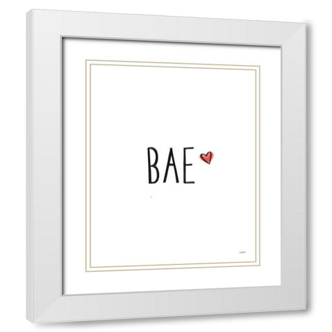 Valentines II White Modern Wood Framed Art Print with Double Matting by York, Leah