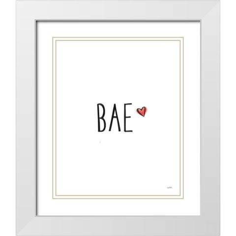 Valentines II White Modern Wood Framed Art Print with Double Matting by York, Leah