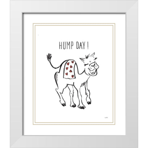 Valentines IV White Modern Wood Framed Art Print with Double Matting by York, Leah