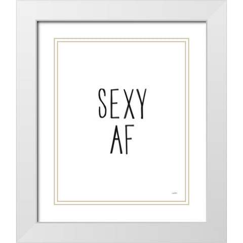 Valentines VI White Modern Wood Framed Art Print with Double Matting by York, Leah