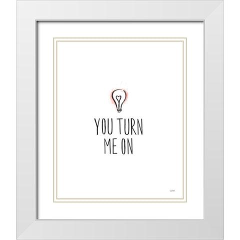 Valentines VII White Modern Wood Framed Art Print with Double Matting by York, Leah