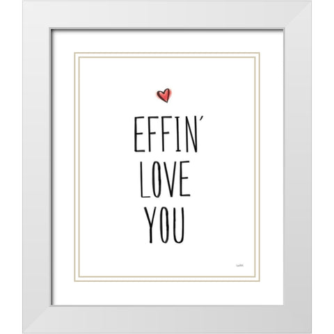 Valentines X White Modern Wood Framed Art Print with Double Matting by York, Leah