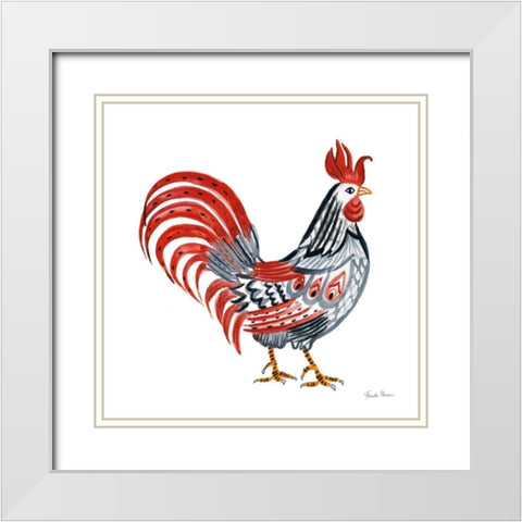 Farm Beauty I White Modern Wood Framed Art Print with Double Matting by Zaman, Farida