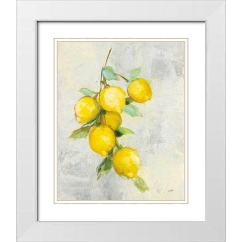 Zest I White Modern Wood Framed Art Print with Double Matting by Purinton, Julia