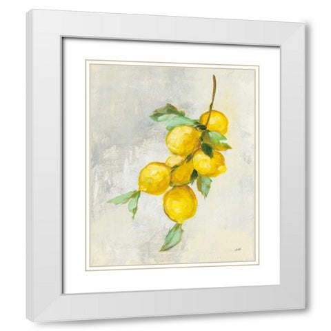 Zest II White Modern Wood Framed Art Print with Double Matting by Purinton, Julia