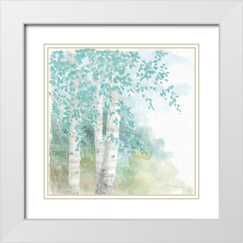 Natures Leaves II No Gold White Modern Wood Framed Art Print with Double Matting by Grove, Beth