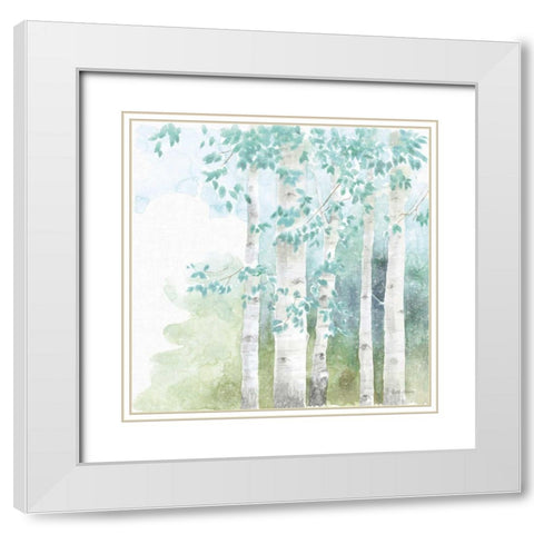 Natures Leaves III No Gold White Modern Wood Framed Art Print with Double Matting by Grove, Beth