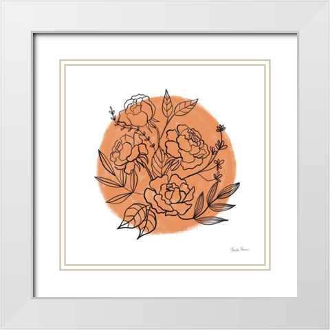 Black and White Botanical II White Modern Wood Framed Art Print with Double Matting by Zaman, Farida