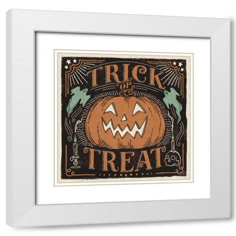 Scaredy Cats II White Modern Wood Framed Art Print with Double Matting by Penner, Janelle