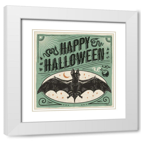 Scaredy Cats IV White Modern Wood Framed Art Print with Double Matting by Penner, Janelle