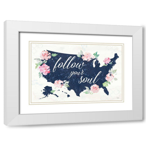 Moroccan Bouquet II White Modern Wood Framed Art Print with Double Matting by June, Dina