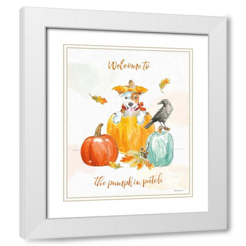 Harvest Dogs IV White Modern Wood Framed Art Print with Double Matting by Grove, Beth