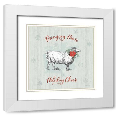 Farmhouse Christmas II White Modern Wood Framed Art Print with Double Matting by Pertiet, Katie