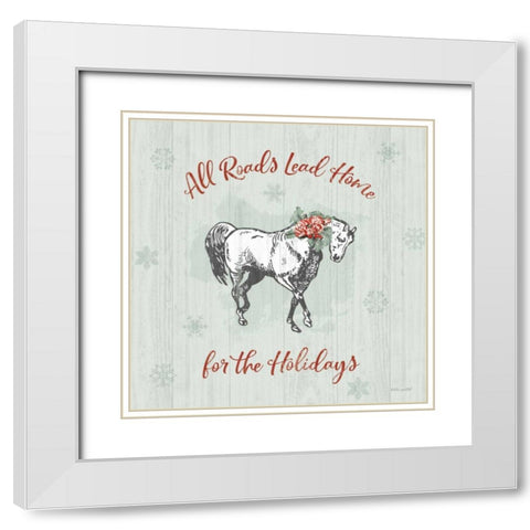 Farmhouse Christmas IV White Modern Wood Framed Art Print with Double Matting by Pertiet, Katie