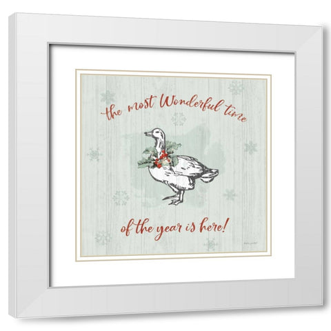 Farmhouse Christmas V White Modern Wood Framed Art Print with Double Matting by Pertiet, Katie