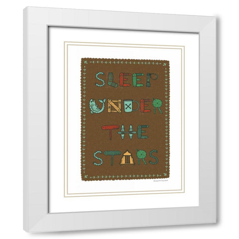 Sleep Under the Stars Dark White Modern Wood Framed Art Print with Double Matting by Snowdon, Alexandra