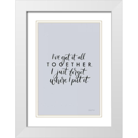 All Together White Modern Wood Framed Art Print with Double Matting by Thorns, Becky