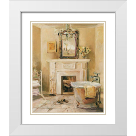 French Bath IV White Modern Wood Framed Art Print with Double Matting by Hageman, Marilyn